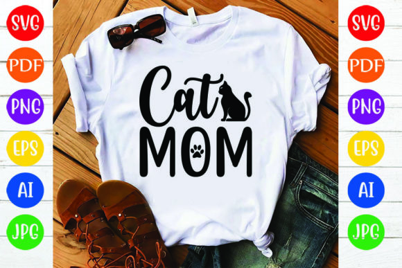 Cat Mom SVG Design for Crafts and Graphics
