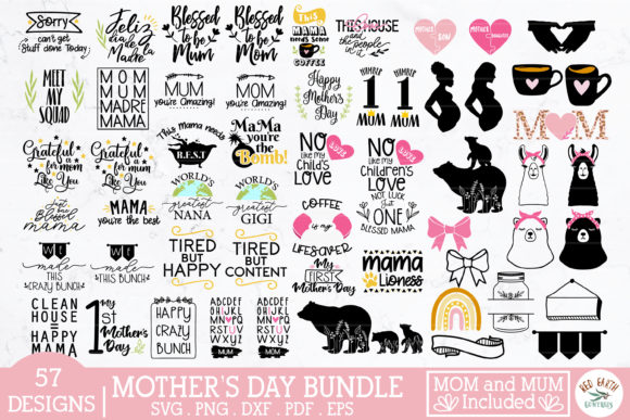 Mother’s Day SVG Bundle for Crafts and Graphics