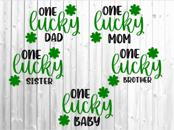 One Lucky Mom Svg - Matching Family Svg for Crafts and Graphics