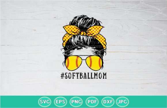 Softball Mom SVG for Crafts and Graphics